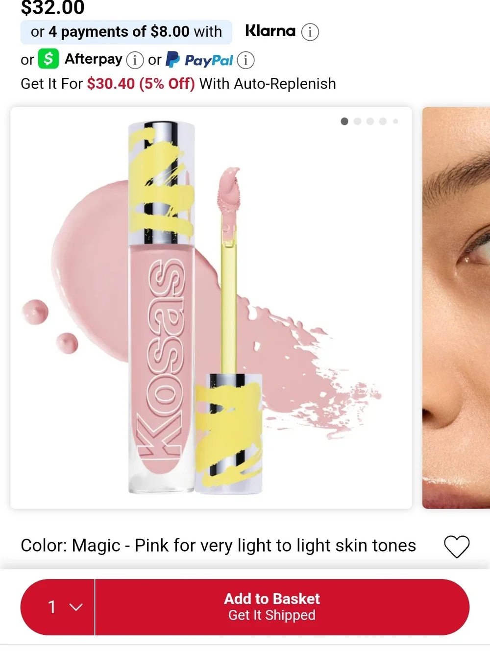 Kosas Revealer Extra Bright Concealer And Revealer Concealer